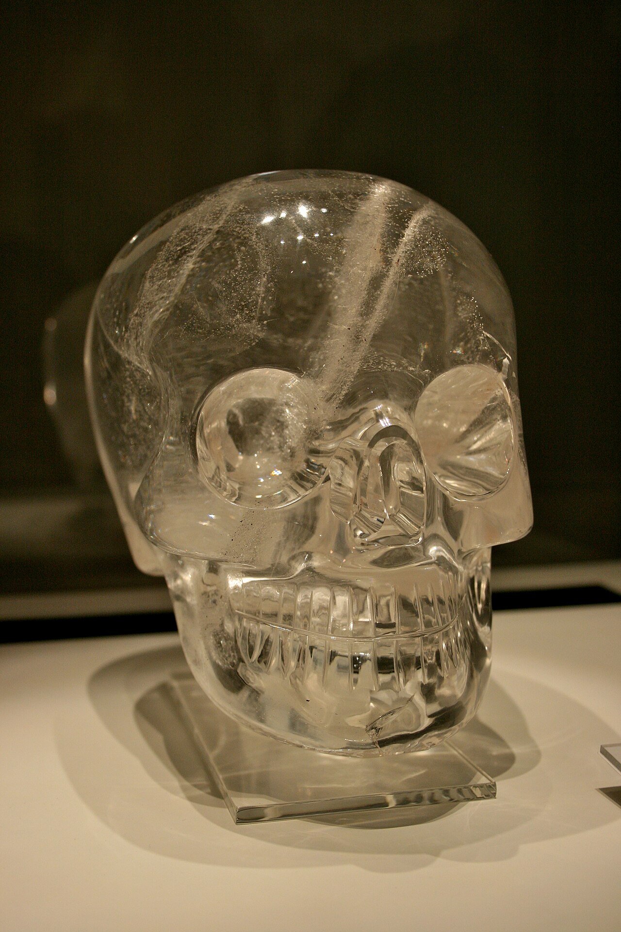 Crystal skull at the British Museum, a controversial cursed object