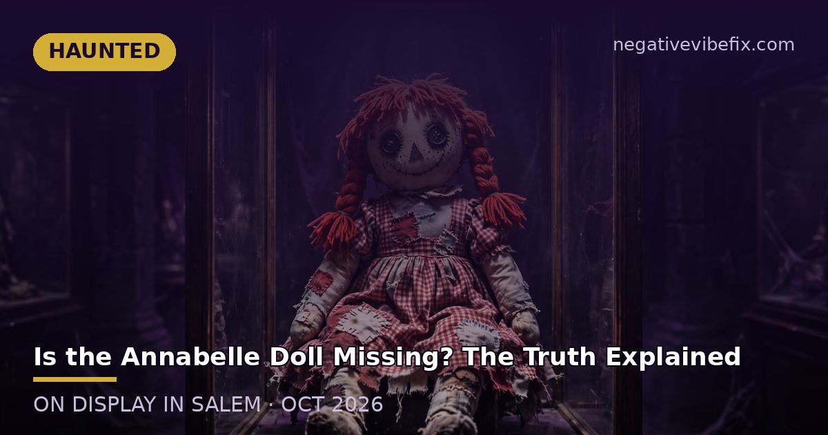 Is the Annabelle doll missing — the real doll in its sealed glass case at the museum