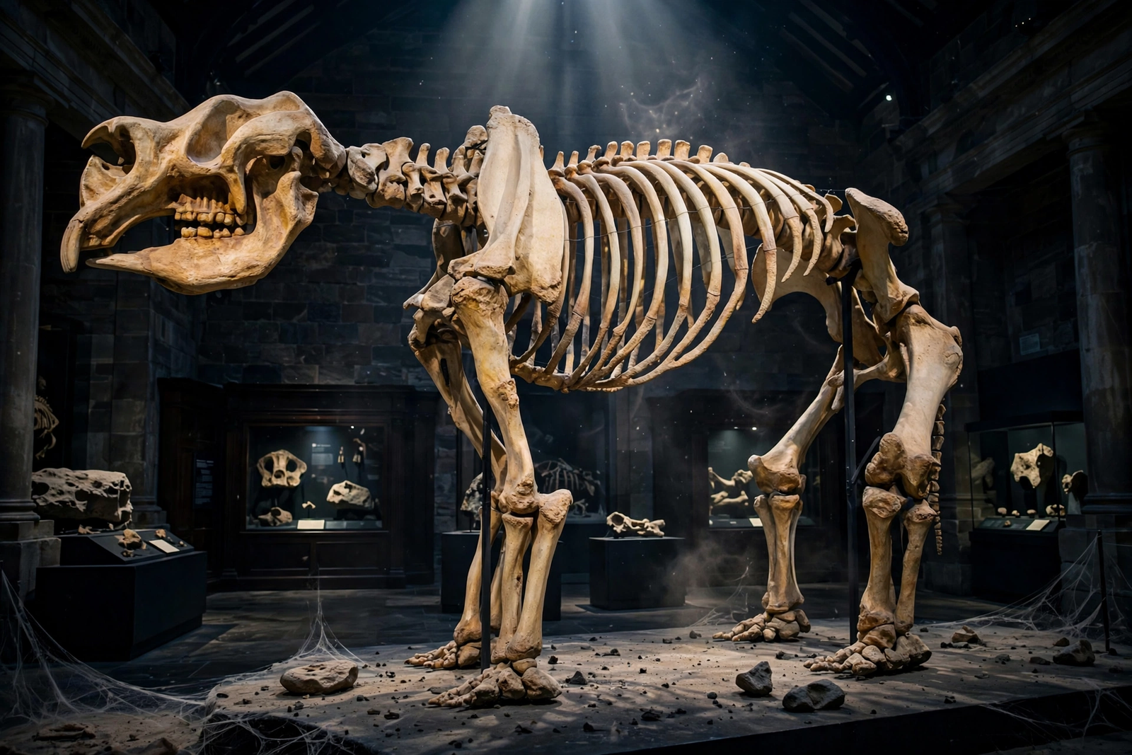 Skeleton of a giant extinct marsupial like Diprotodon, another proposed origin of the bunyip Australia legend