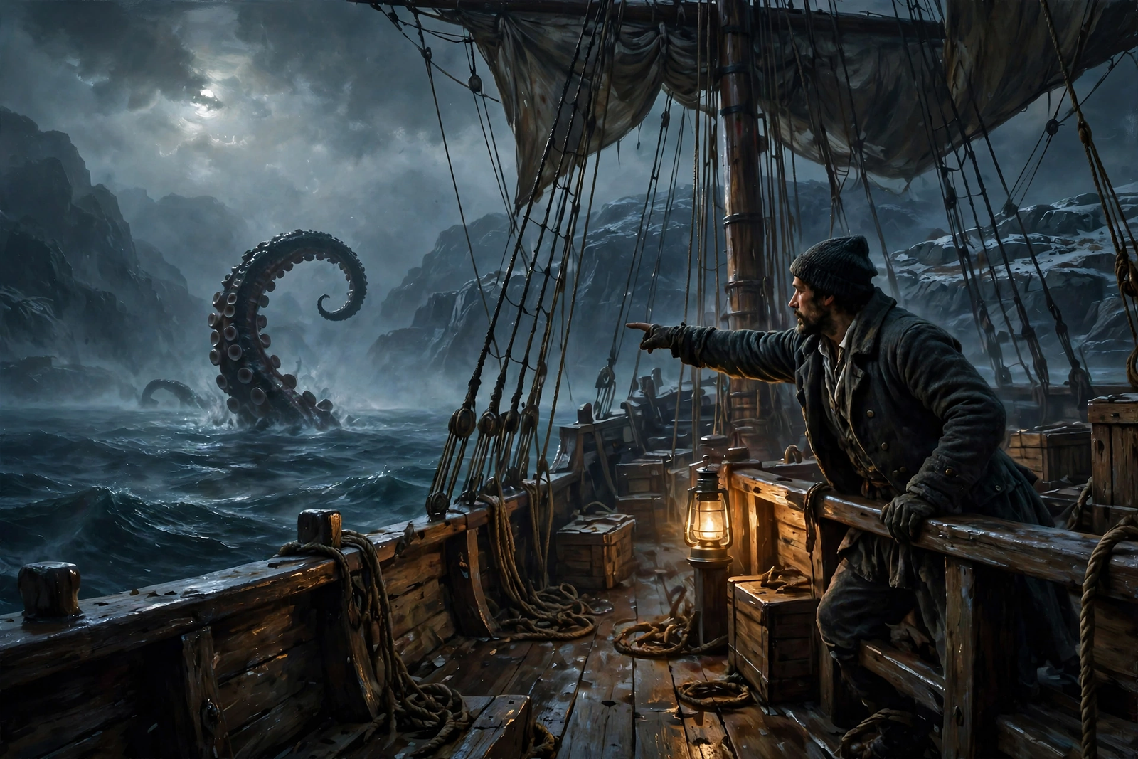 Kraken legend origins: 18th century sailors spotting a sea monster off Norway
