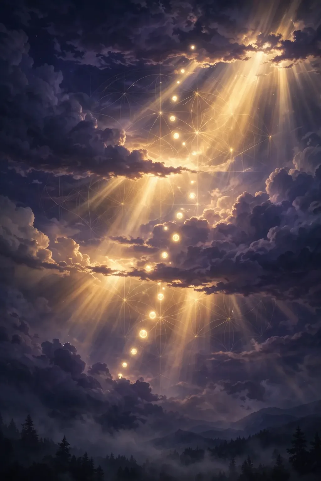 Angel numbers glowing in the dark
