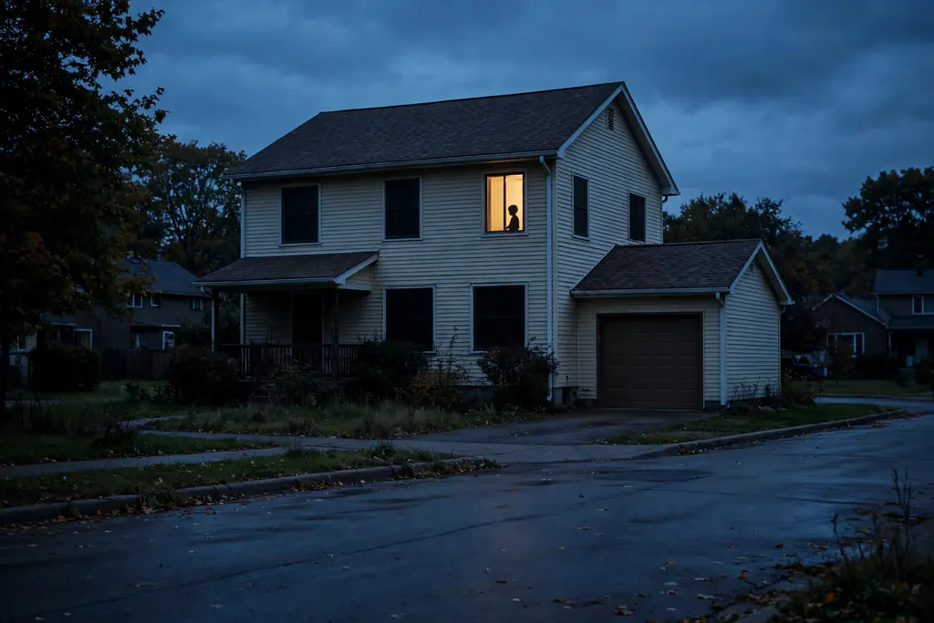 Is Other Mommy a true story — an ordinary suburban house at dusk (scene illustration)