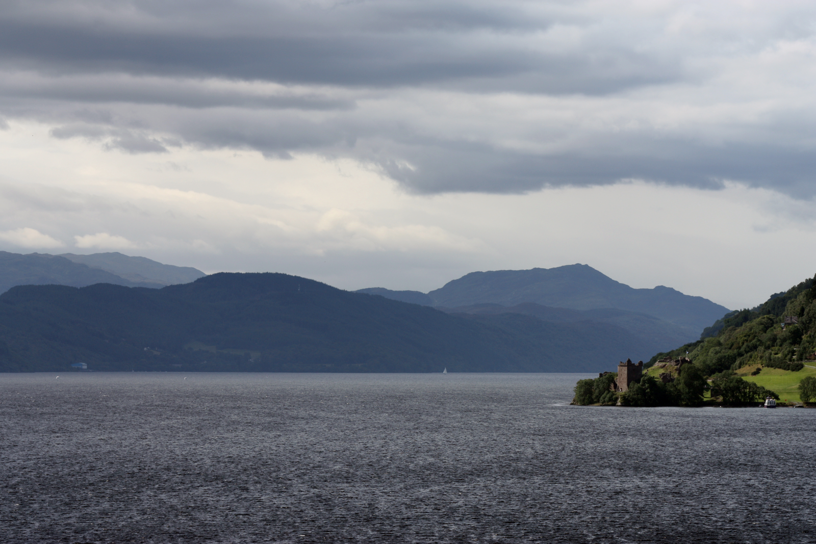 Loch Ness Monster sightings history: Urquhart Castle ruins on the shore of Loch Ness