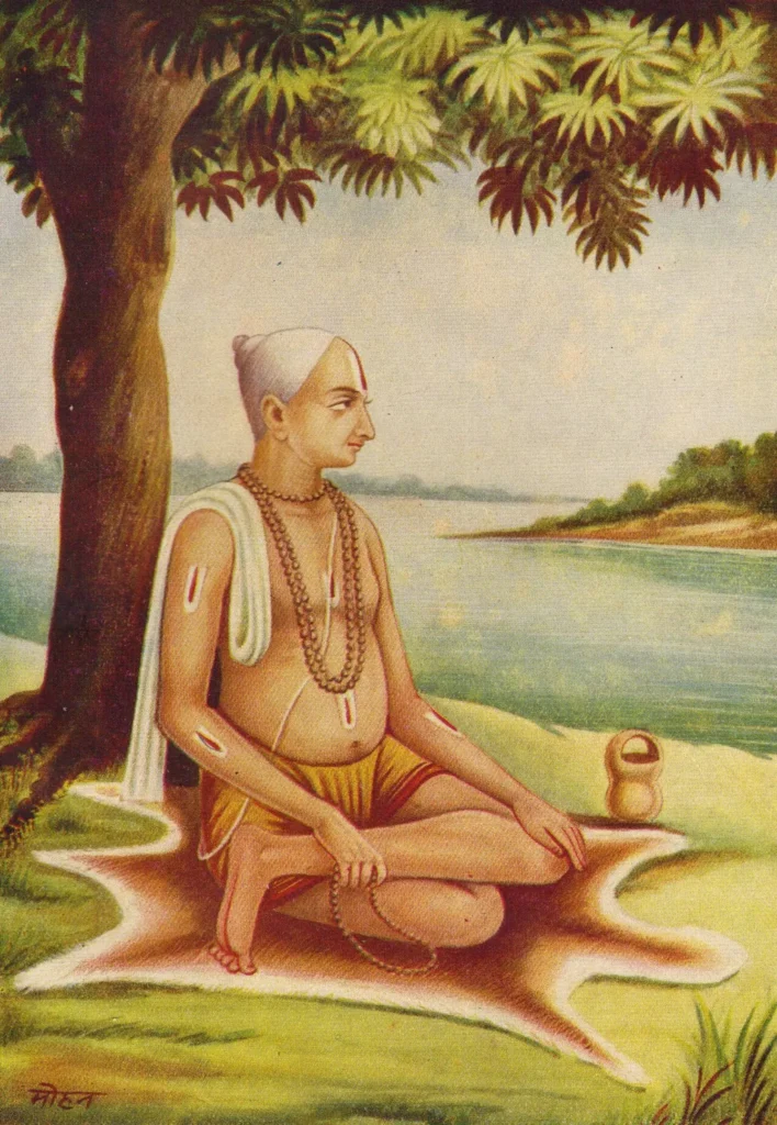 हनुमान चालीसा परिचय — गोस्वामी तुलसीदास की पारंपरिक छवि (Wikimedia Commons)