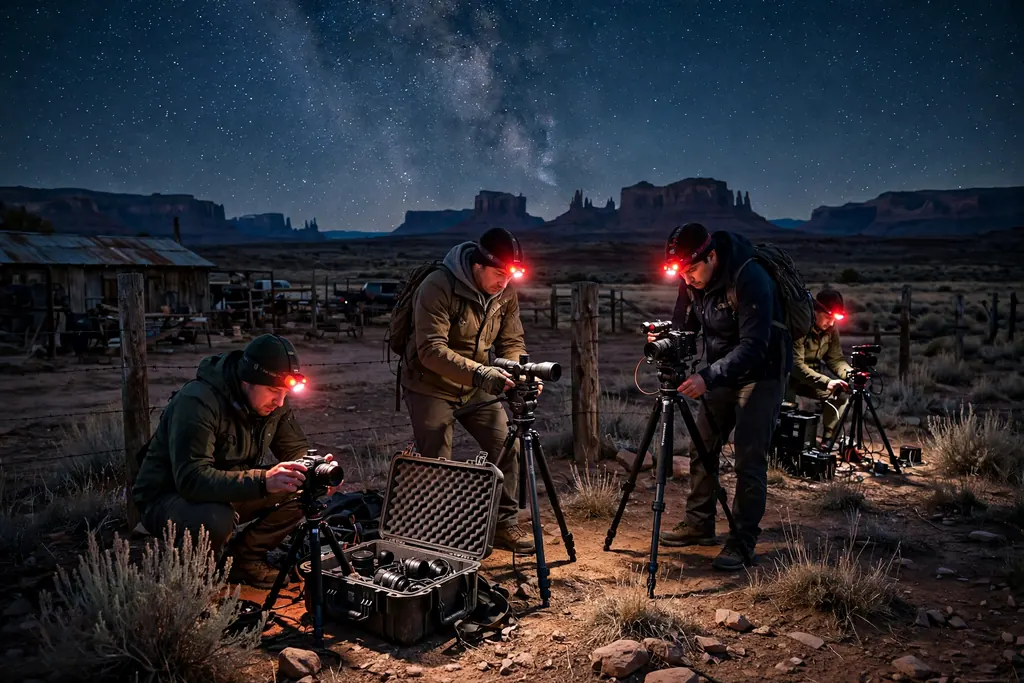 Skinwalker Ranch NIDS research — night observation equipment in the desert (scene illustration)