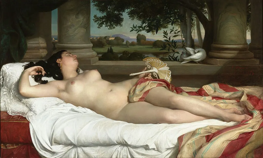 Spiritual meaning of feeling watched — a 19th century painting of a sleeping woman (Wikimedia Commons)