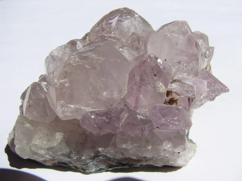 Protect your cubicle from negative energy — an amethyst crystal cluster (Wikimedia Commons)