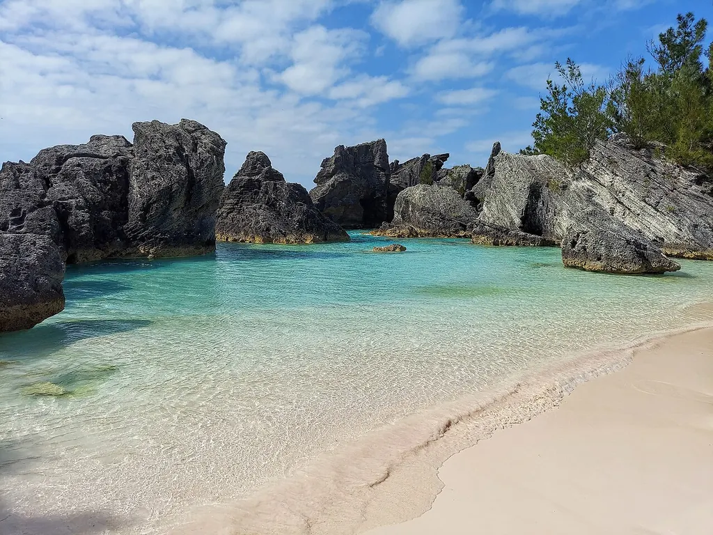 Bermuda coast — Horseshoe Bay, inside the so-called Bermuda Triangle